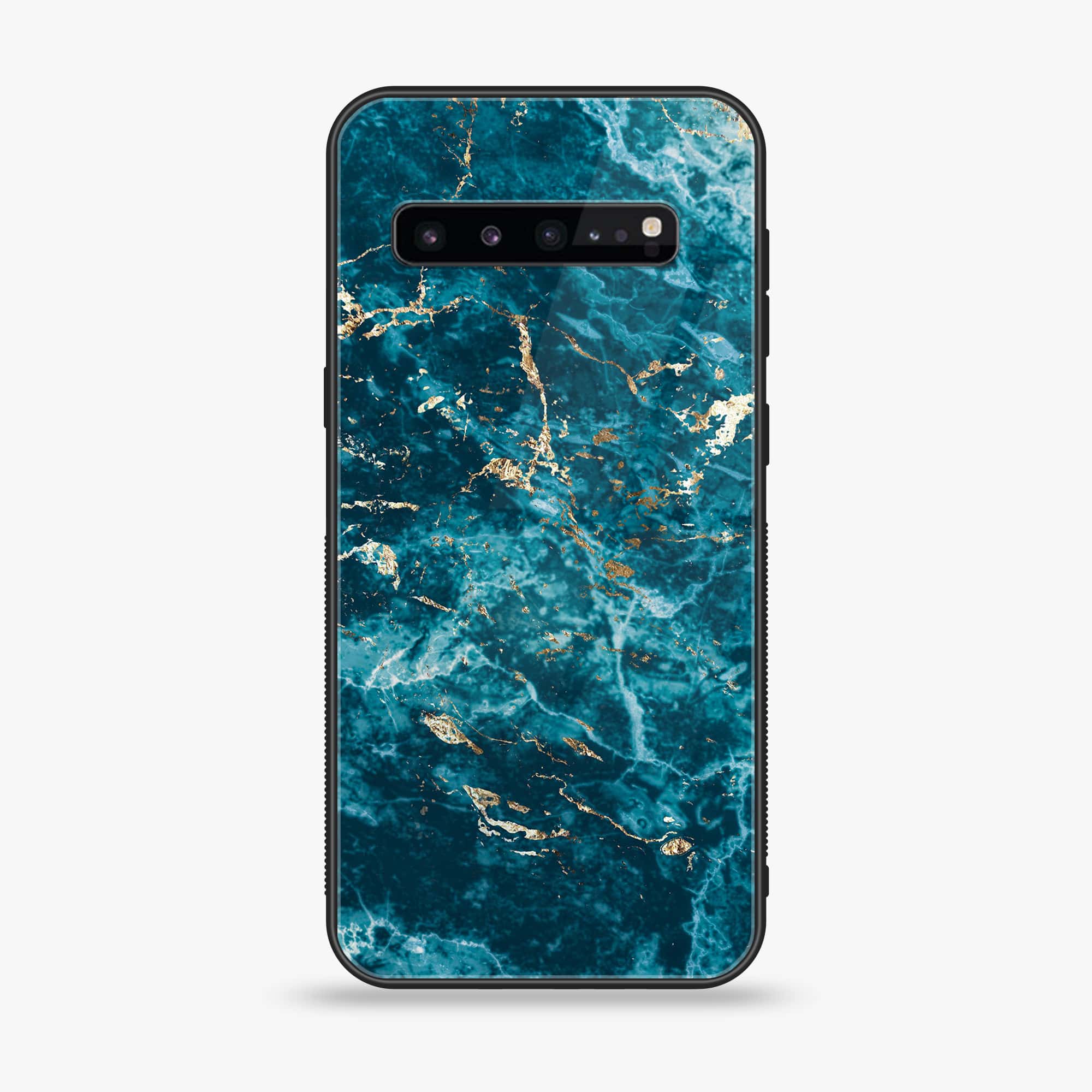 Samsung Galaxy S10 5G - Blue Marble Series V 2.0 - Premium Printed Glass soft Bumper shock Proof Case