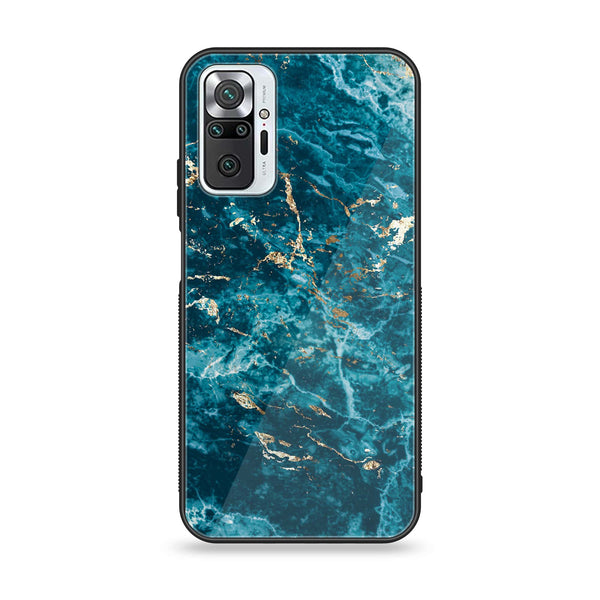 Xiaomi Redmi Note 10 Pro/ Redmi Note 10 Max - Blue Marble V 2.0 Design 8 - Premium Printed Glass soft Bumper shock Proof Case CS-23596