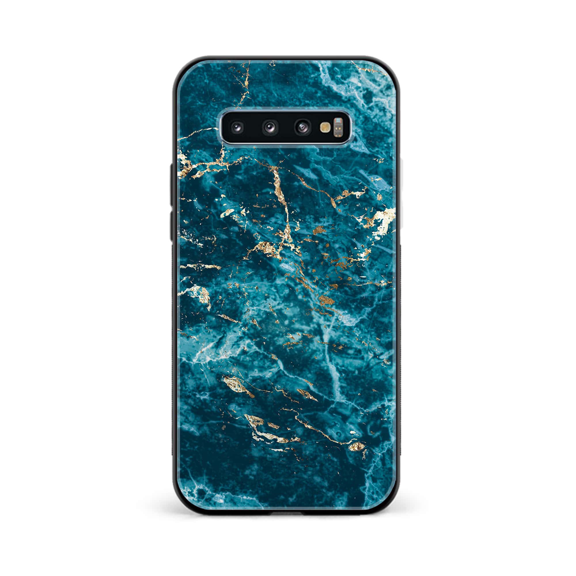 Galaxy S10 Plus - Blue Marble Series V 2.0 - Premium Printed Glass soft Bumper shock Proof Case