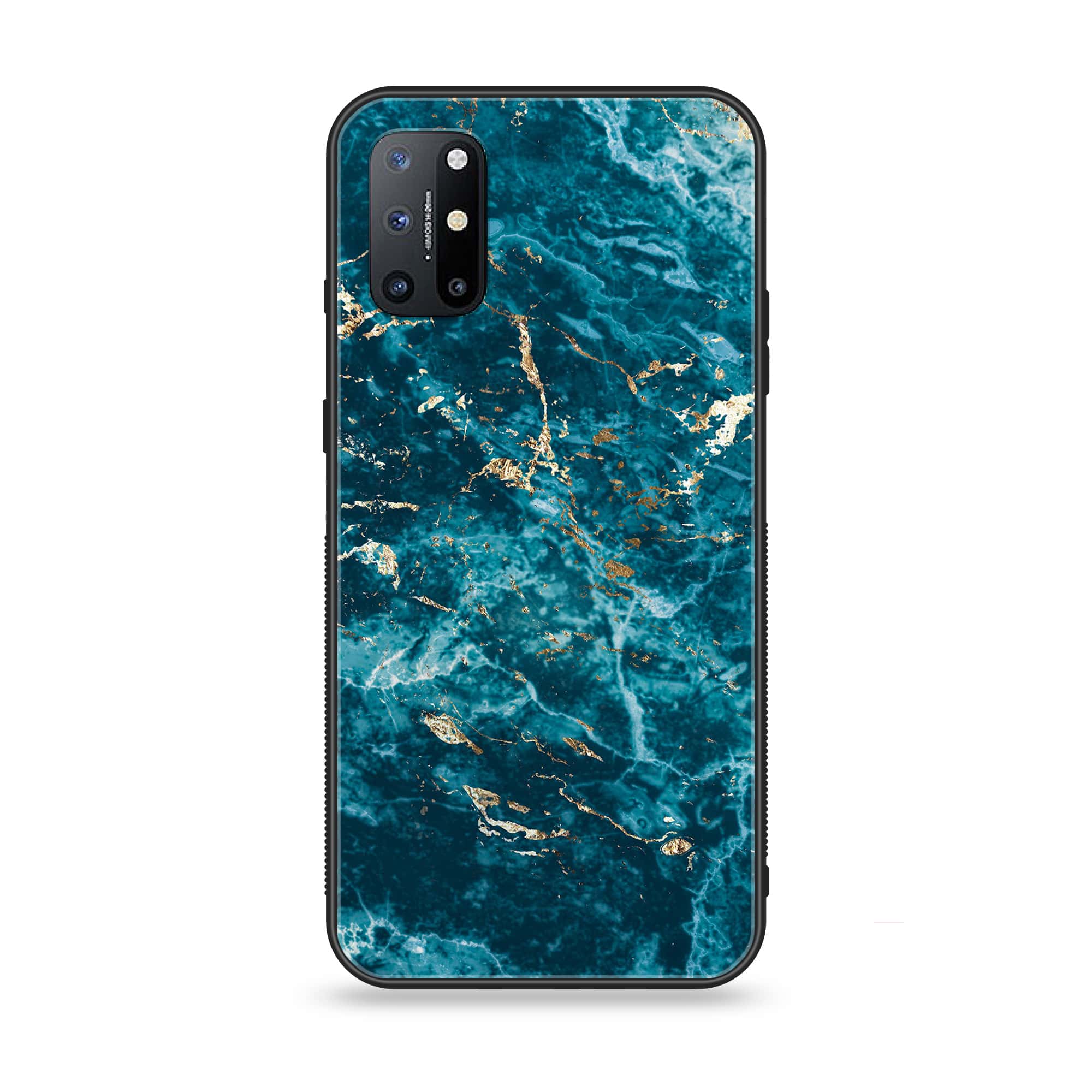 OnePlus 8T - Blue Marble Series V 2.0 - Premium Printed Glass soft Bumper shock Proof Case