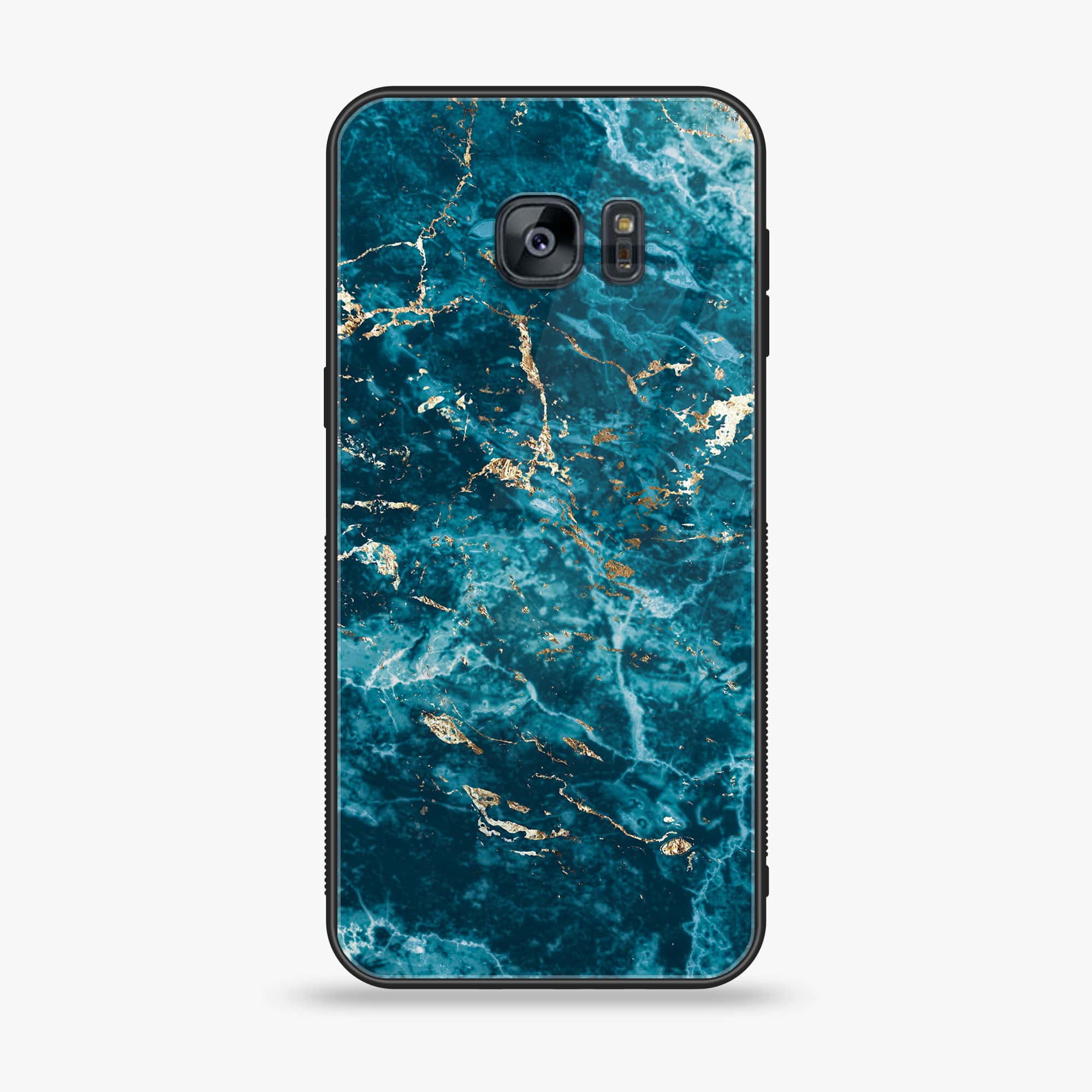 Samsung Galaxy S7 - Blue Marble Series V 2.0 - Premium Printed Glass soft Bumper shock Proof Case