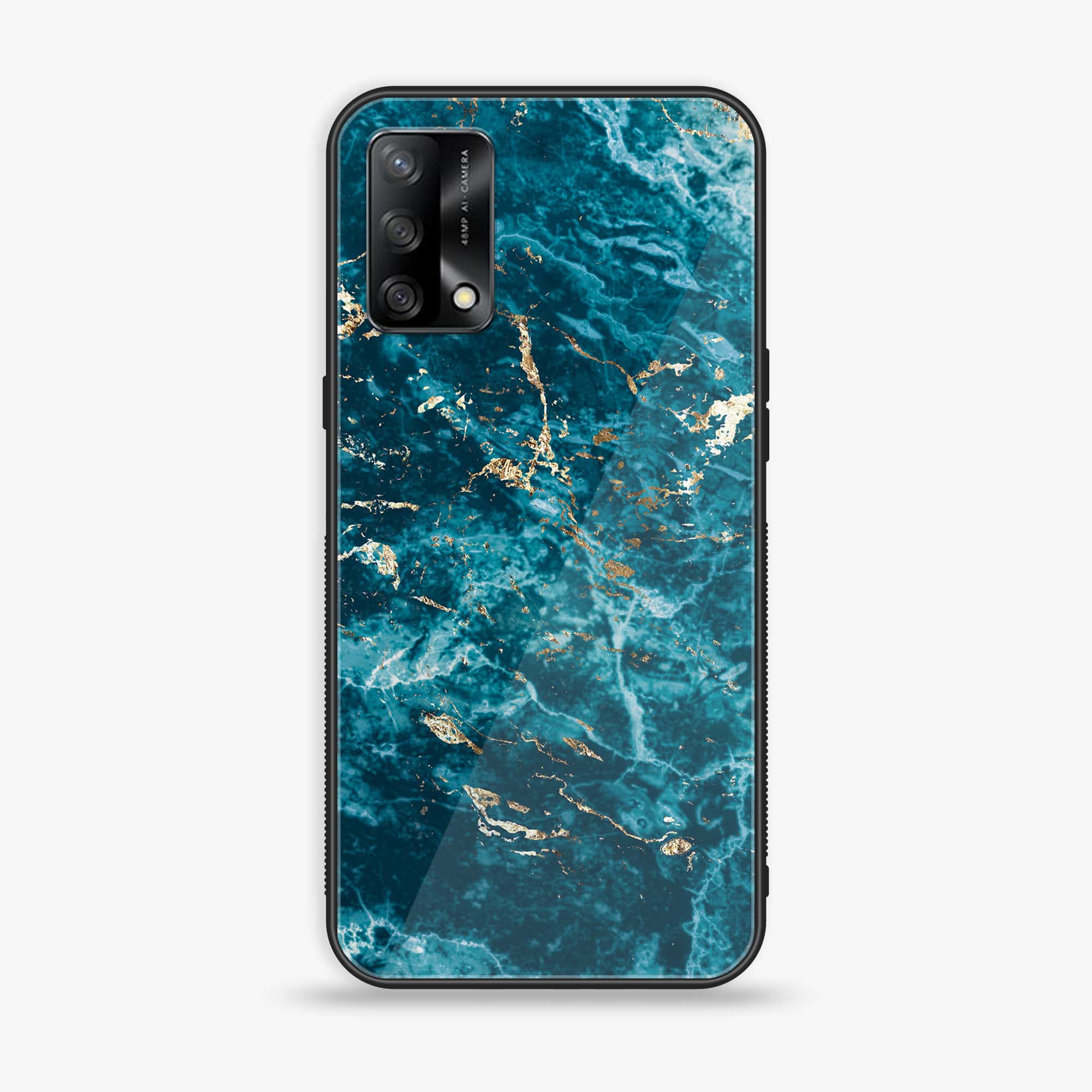 Oppo F19s - Blue Marble Series V 2.0 - Premium Metal Printed soft Bumper shock Proof Case