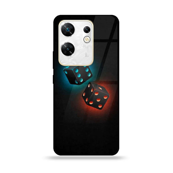 Infinix Zero 30 4G - Black Art Design 4 - Premium Printed Glass soft Bumper shock Proof Case CS-19558