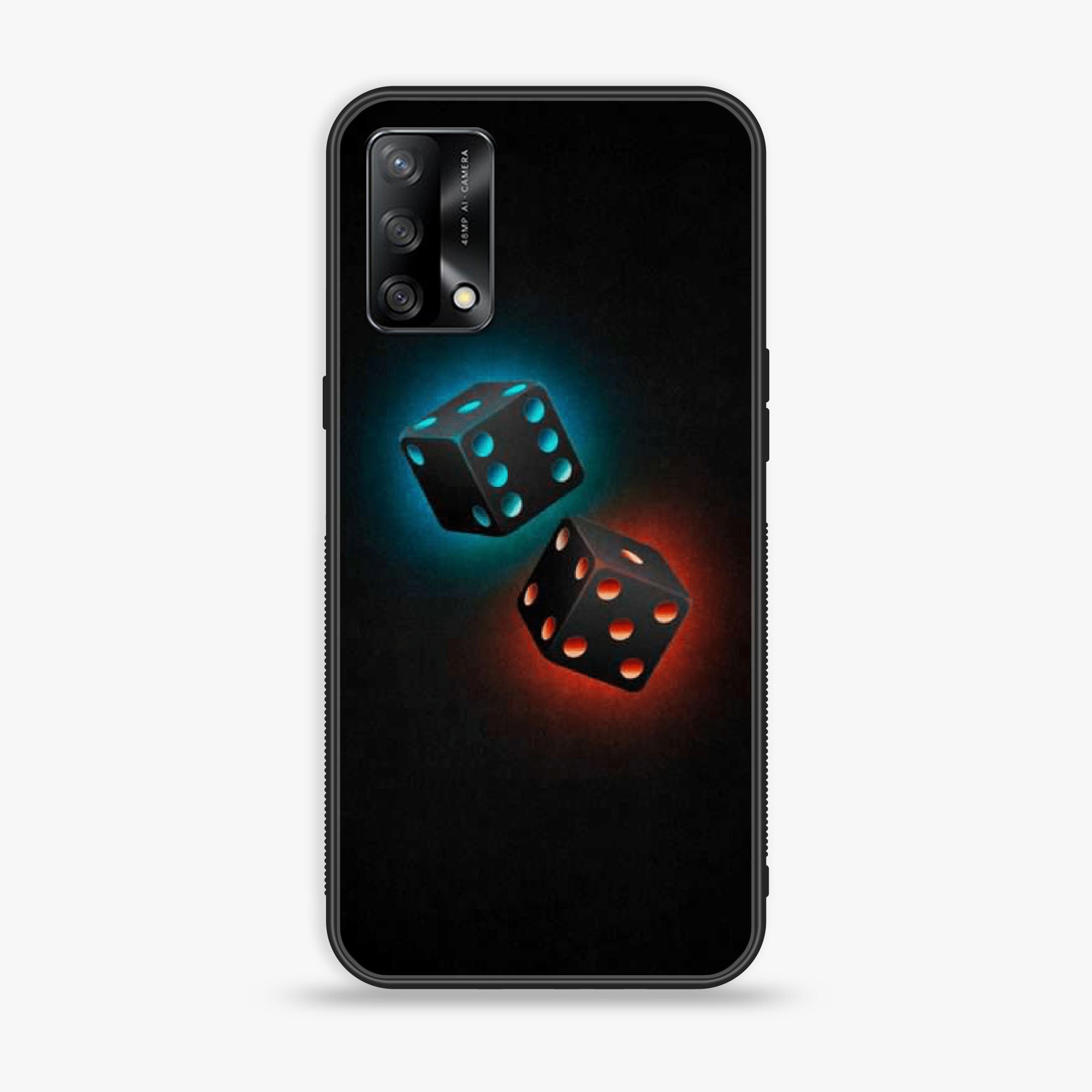 Oppo F19s  - Black Art Series - Premium Metal Printed soft Bumper shock Proof Case