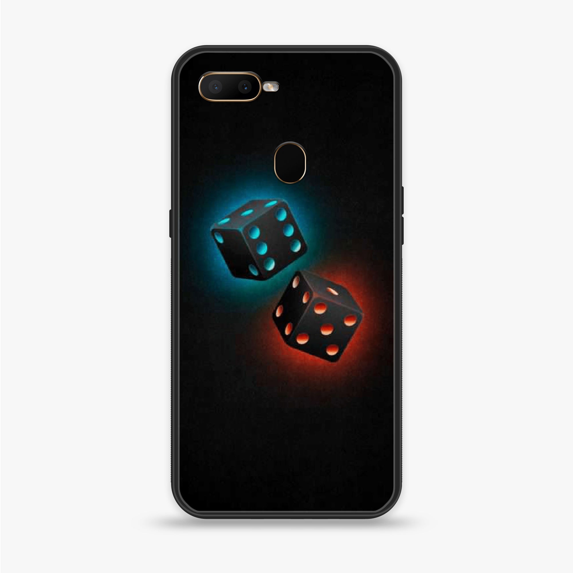Oppo A12  - Black Art Series - Premium Printed soft Bumper shock Proof Case