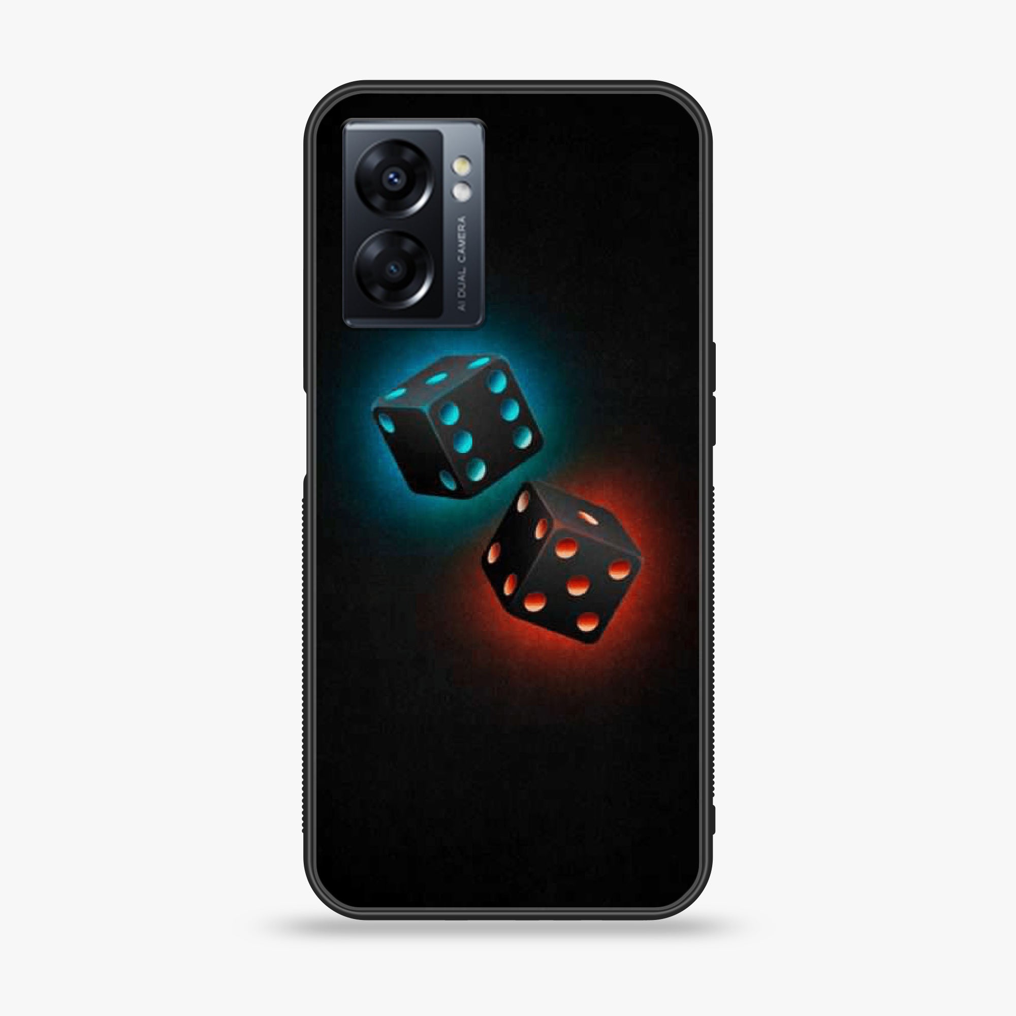 Oppo A77 4G - Black Art Series - Premium Metal Printed soft Bumper shock Proof Case