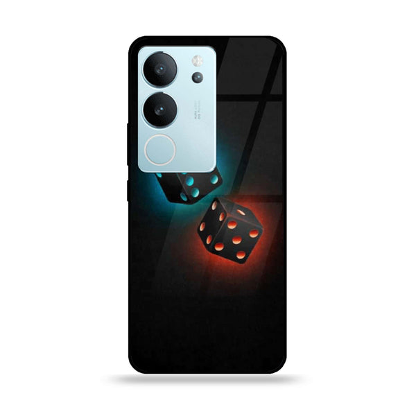 Vivo V29 - Black Art Design 4 - Premium Printed Glass soft Bumper shock Proof Case CS-24067