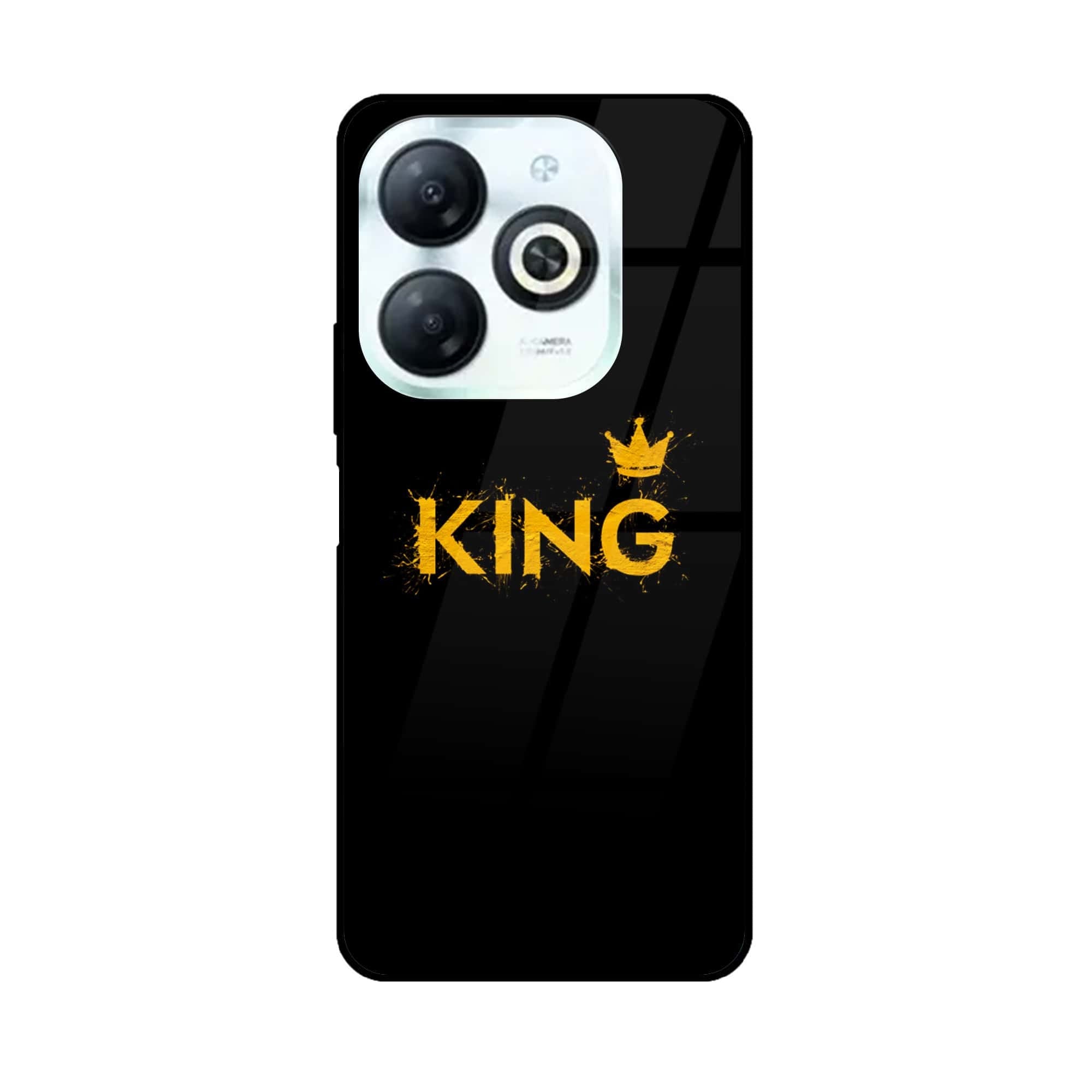 Tecno Spark 20 - King Series V 2.0 - Premium Printed Glass soft Bumper shock Proof Case