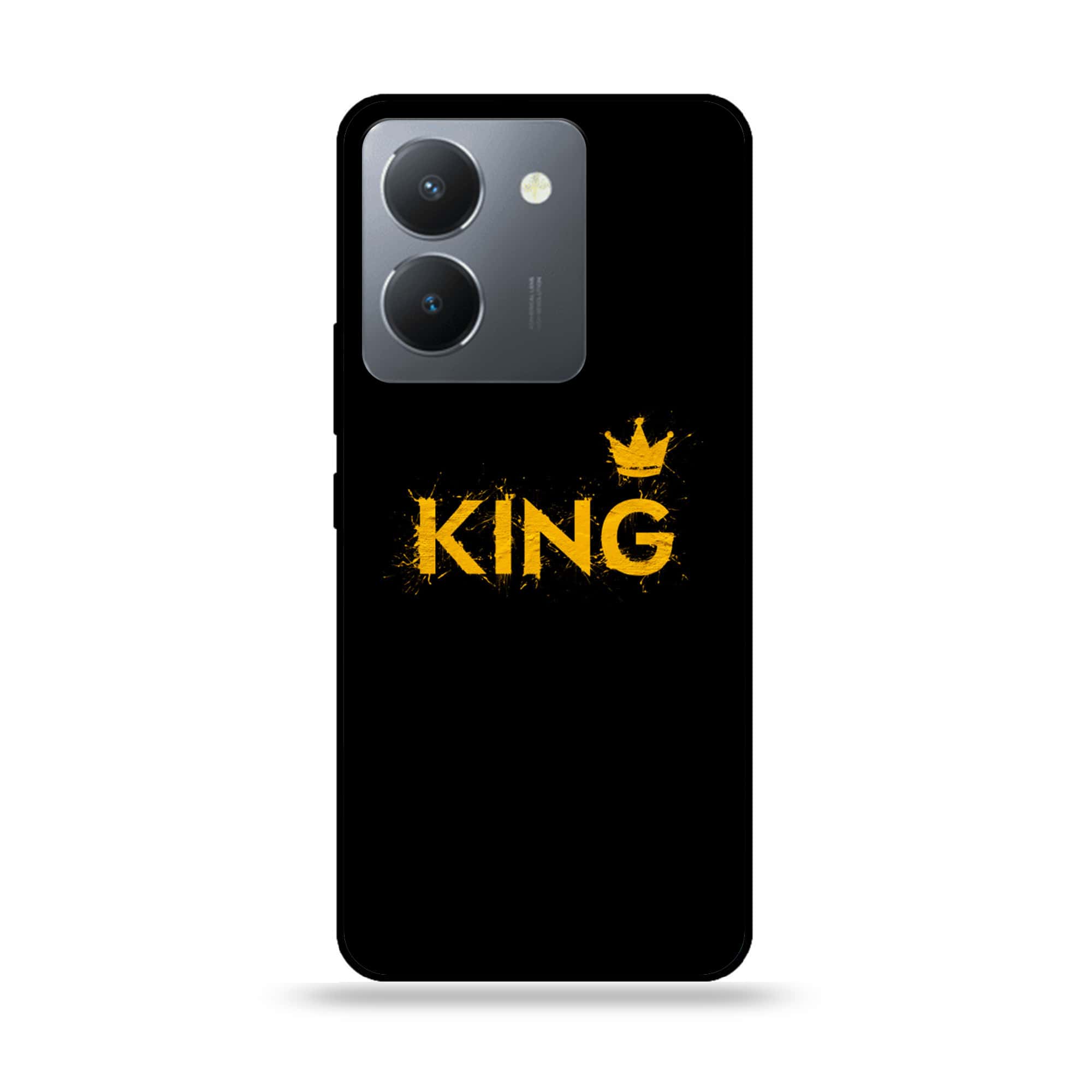 Vivo Y36 - King Series - Premium Printed Glass soft Bumper shock Proof Case