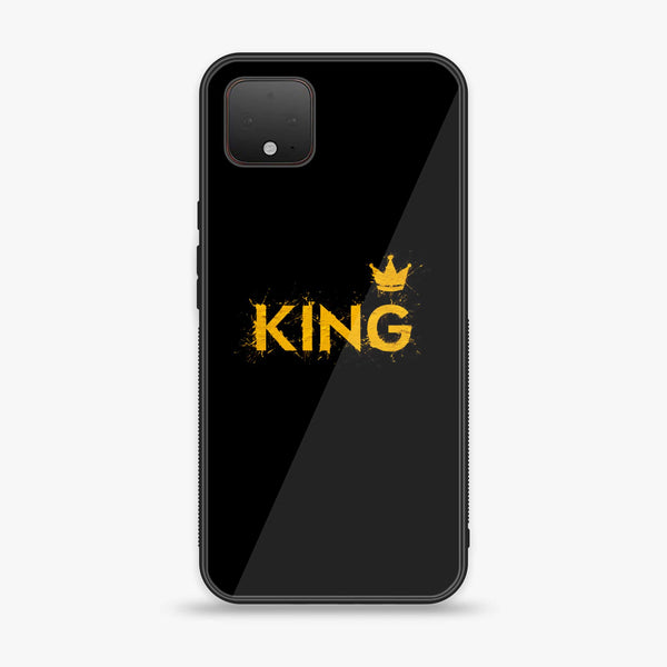 Google Pixel 4 XL - King V 2.0 Design 2 - Premium Printed Glass soft Bumper shock Proof Case CS-11245