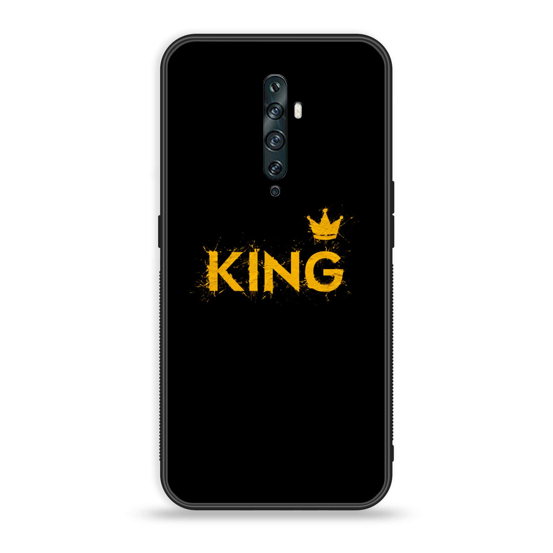 OPPO Reno 2f -King Series V2.0- Premium Printed Glass soft Bumper shock Proof Case