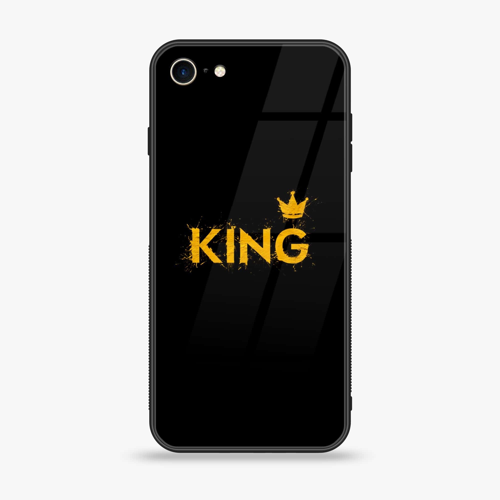 iPhone SE 2022 - King Series V 2.0 - Premium Printed Glass soft Bumper shock Proof Case