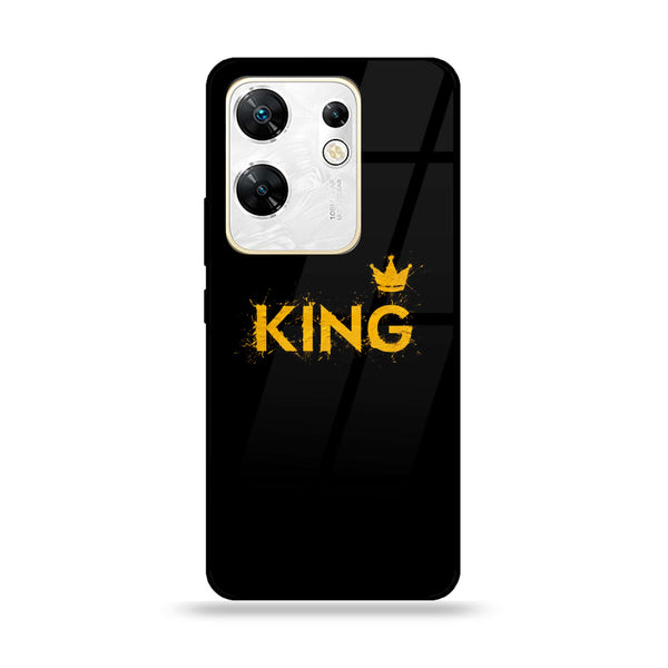 Infinix Zero 30 4G - King Design 2 - Premium Printed Glass soft Bumper shock Proof Case CS-14040