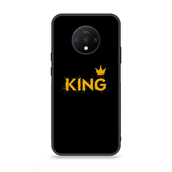 OnePlus 7T - King Design 2 V 2.0 - Premium Printed Glass soft Bumper shock Proof Case CS-50747