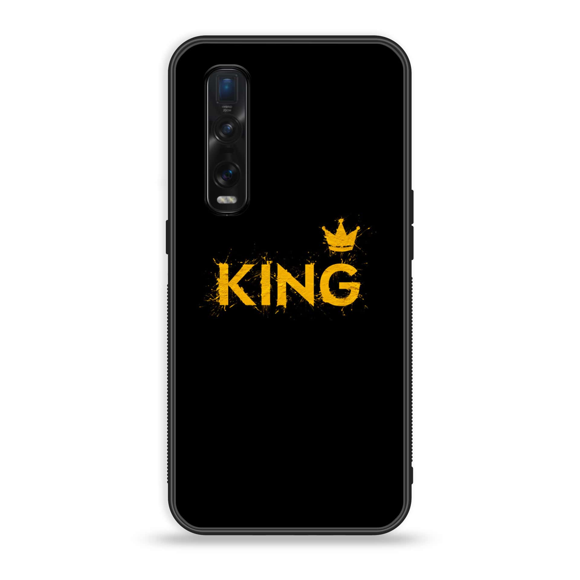 Oppo Find X2 Pro -King Series V2.0 - Premium Printed Glass soft Bumper shock Proof Case