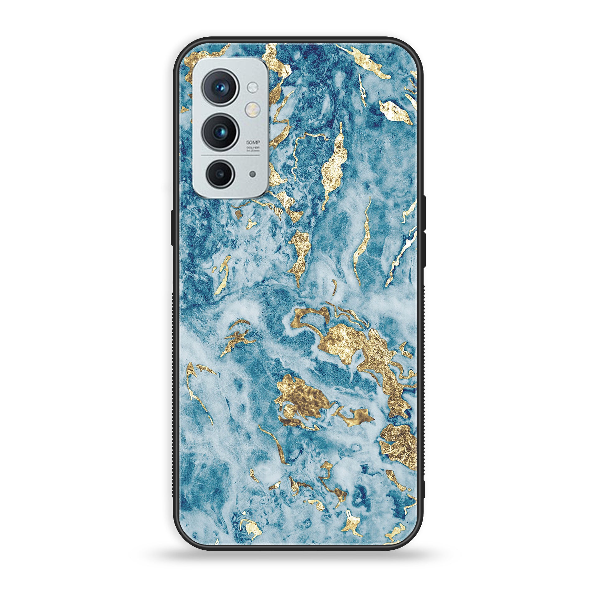 OnePlus 9RT 5G - Blue Marble Series V 2.0 - Premium Printed Glass soft Bumper shock Proof Case