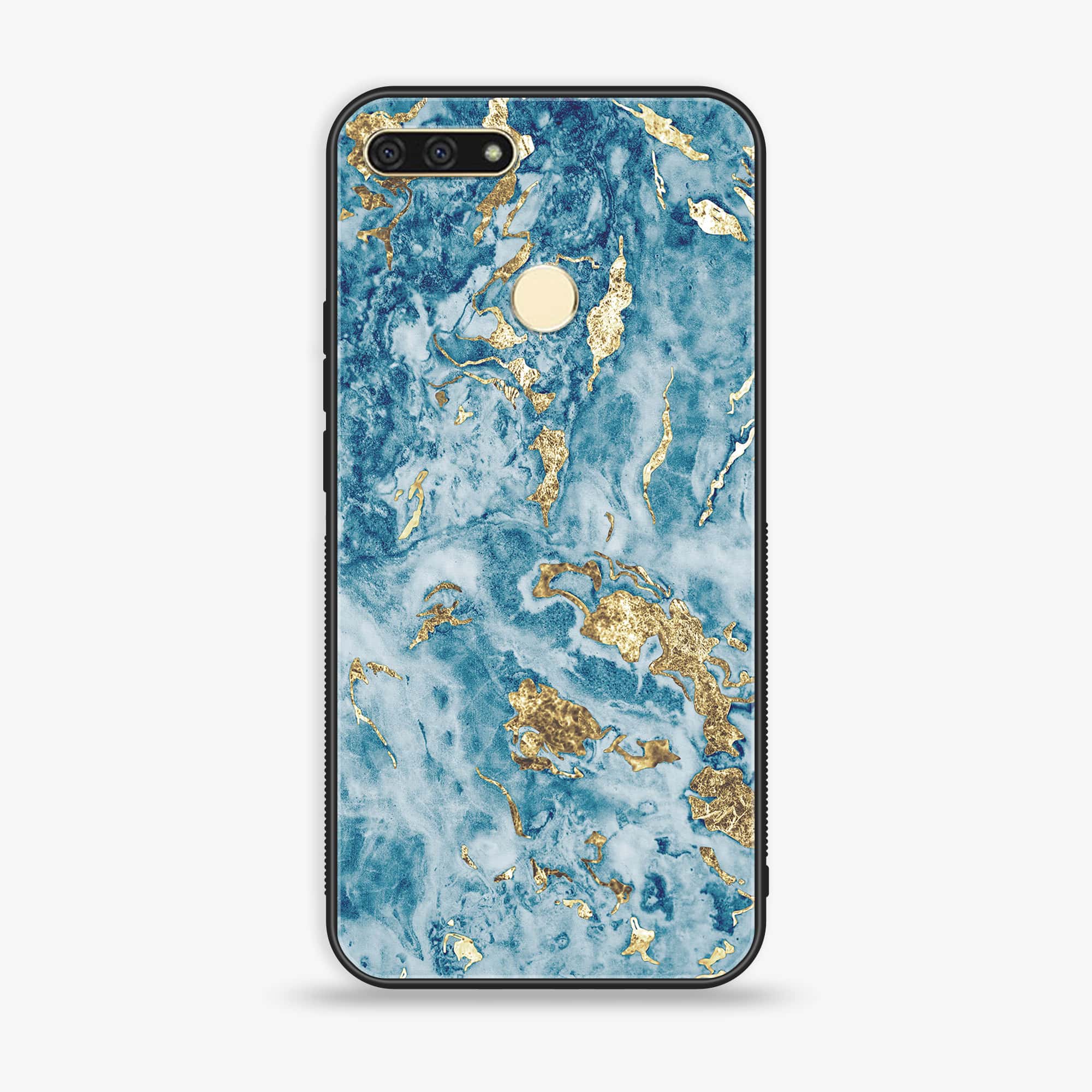Huawei Y6 2018/Honor Play 7A - Blue Marble Series V 2.0  - Premium Printed Glass soft Bumper shock Proof Case