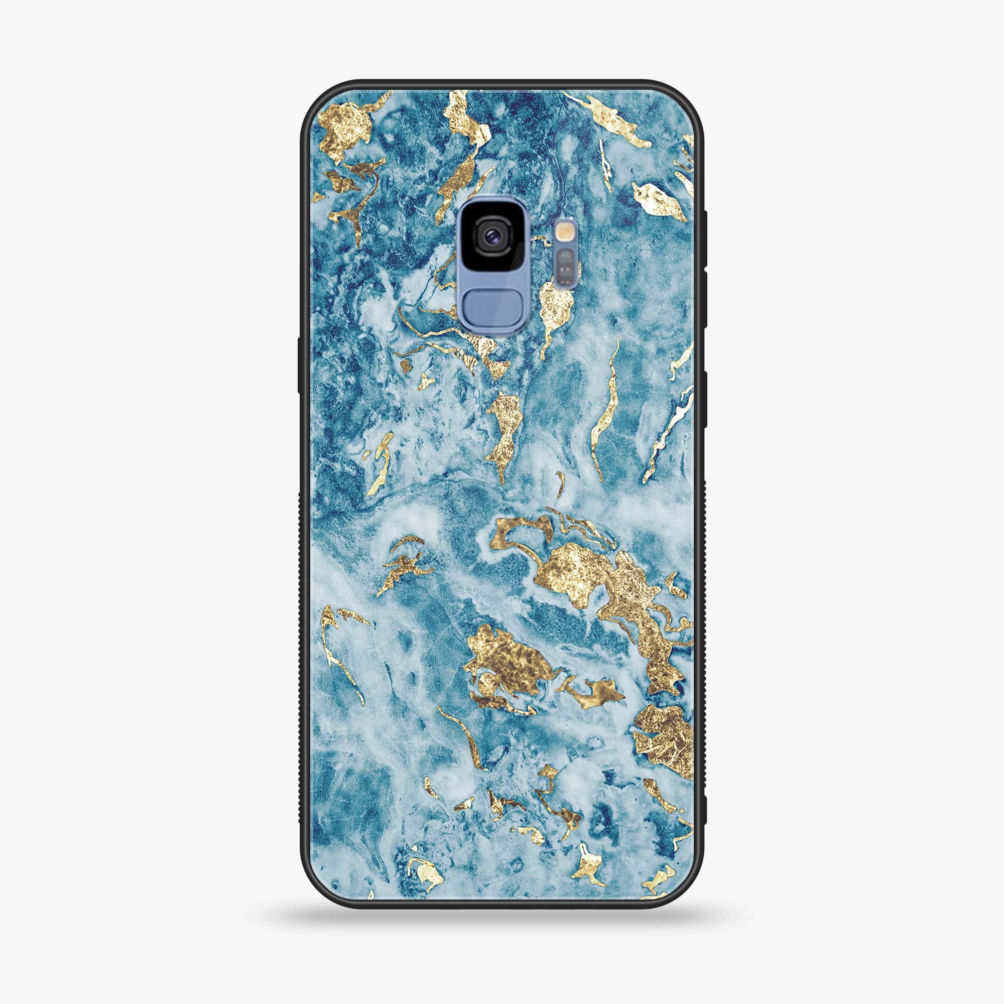 Galaxy S9 - Blue Marble Series V 2.0 - Premium Printed Glass soft Bumper shock Proof Case