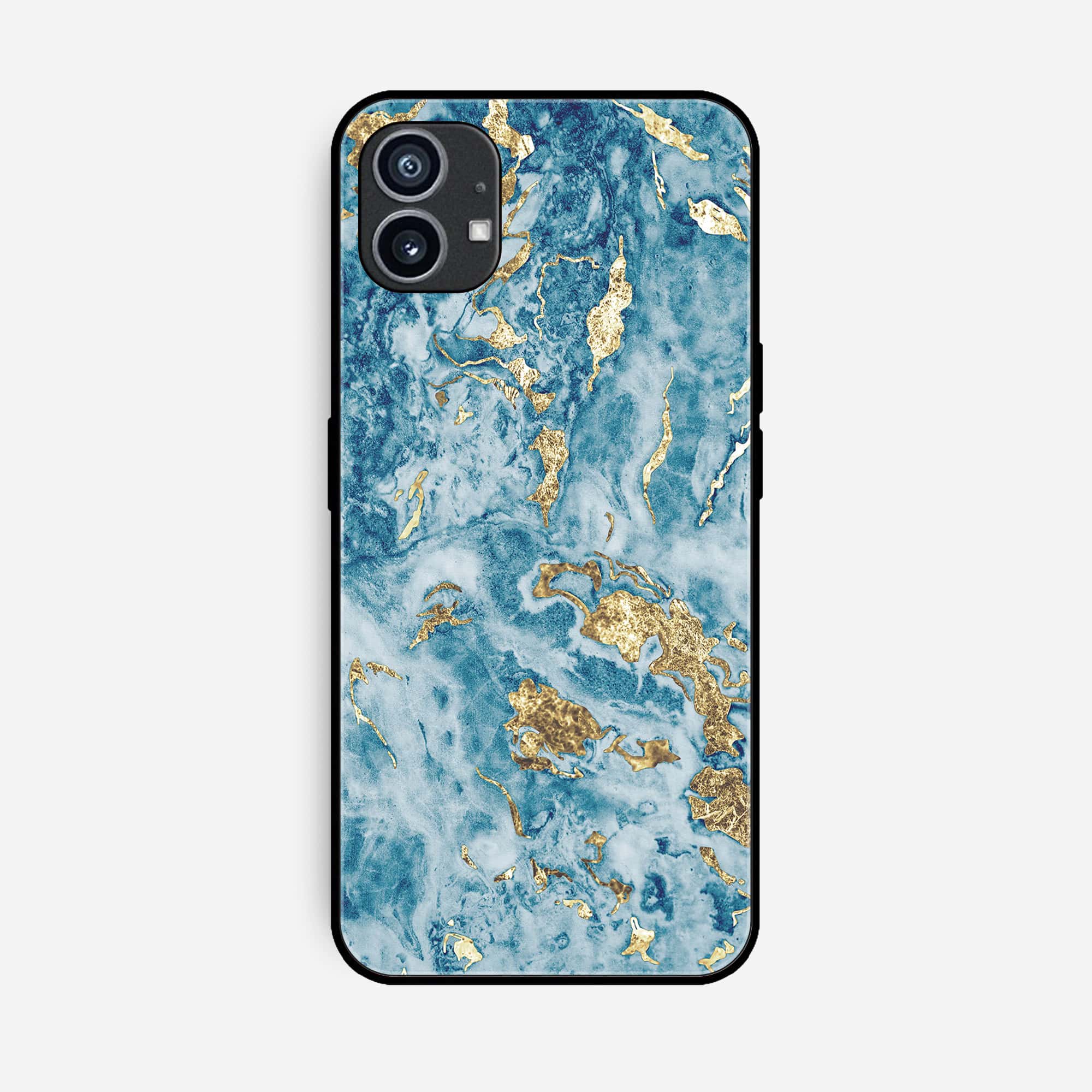 Nothing Phone (1) Blue Marble Series V 2.0 Premium Printed Glass soft Bumper shock Proof Case