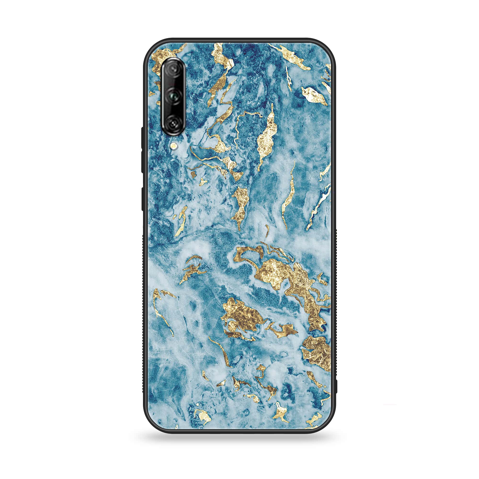 Huawei Y9s - Blue Marble V 2.0 Series - Premium Printed Glass soft Bumper shock Proof Case