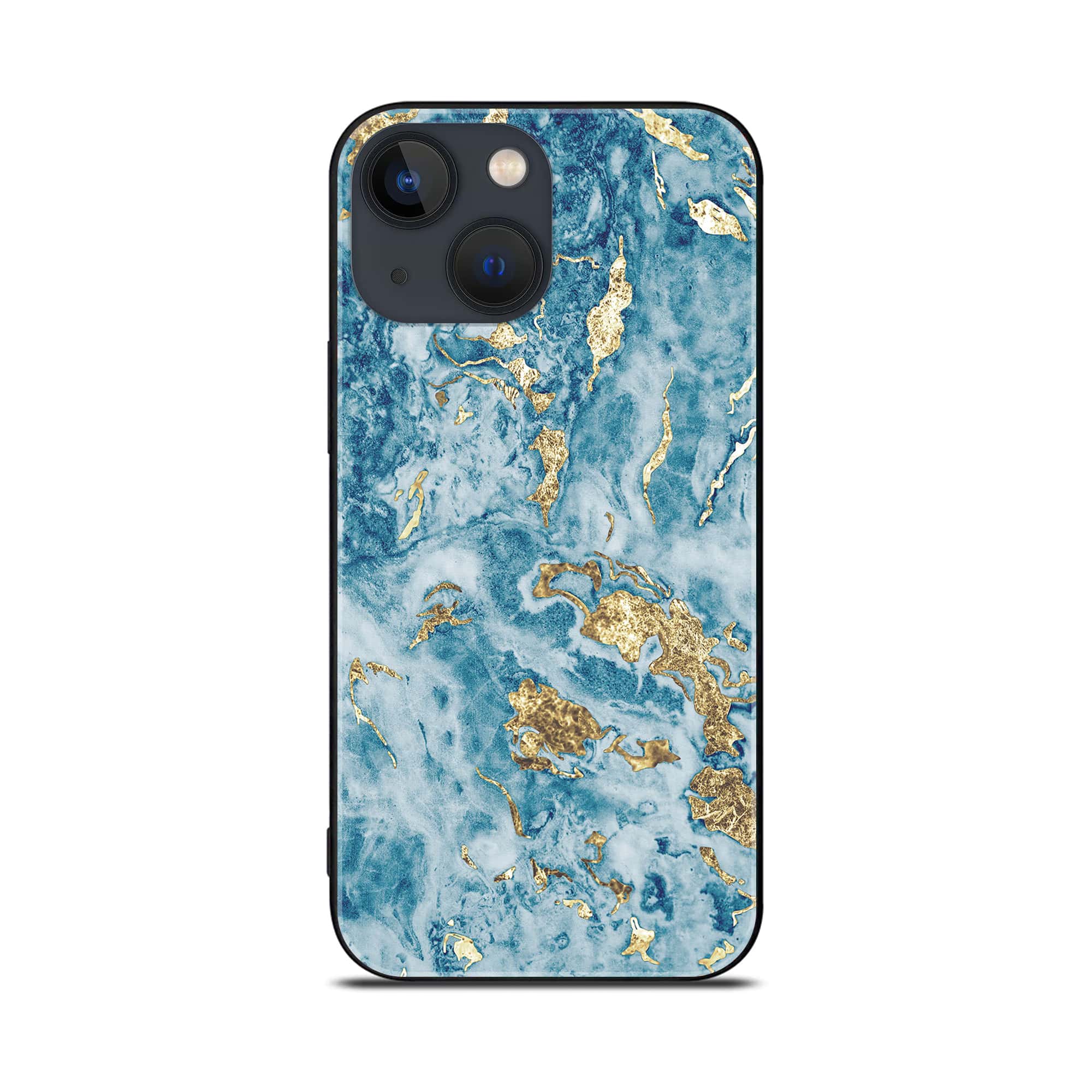 iPhone 14 Plus - Blue Marble Series V 2.0 - Premium Printed Glass soft Bumper shock Proof Case