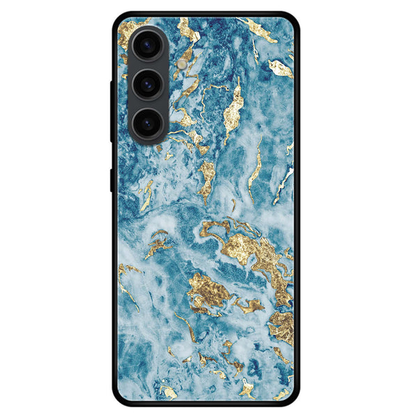 Samsung Galaxy A15 - Blue Marble V 2.0 Design 7 - Premium Printed Glass soft Bumper shock Proof Case CS-12176