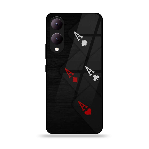 Vivo Y17S - Black Art Design 5 - Premium Printed Glass soft Bumper shock Proof Case  CS-26130