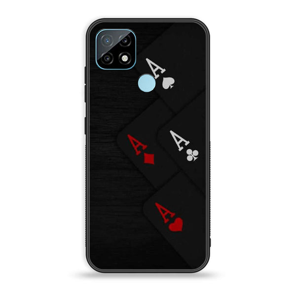 Realme C21 Black Art series Premium Printed Glass soft Bumper shock Proof Case