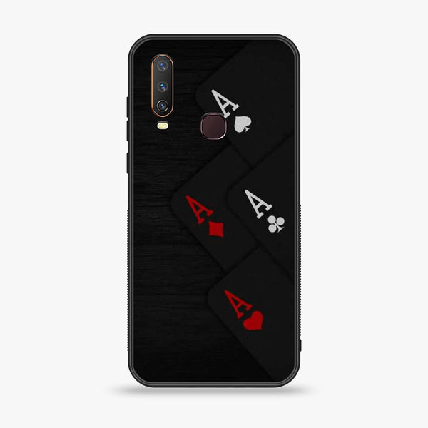 Vivo Y15/Y17/Y12 - Black Art Design 5 - Premium Printed Glass soft Bumper shock Proof Case CS-22288 CS-22371