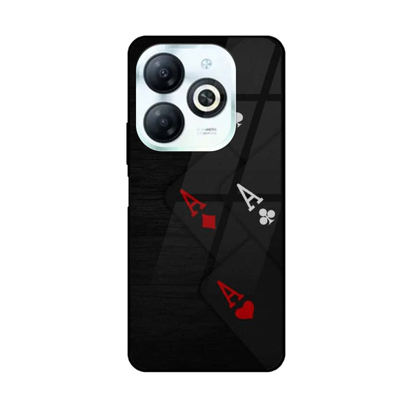 Infinix Hot 40i - Black Art Design 5 - Premium Printed Glass soft Bumper shock Proof Case CS-13390