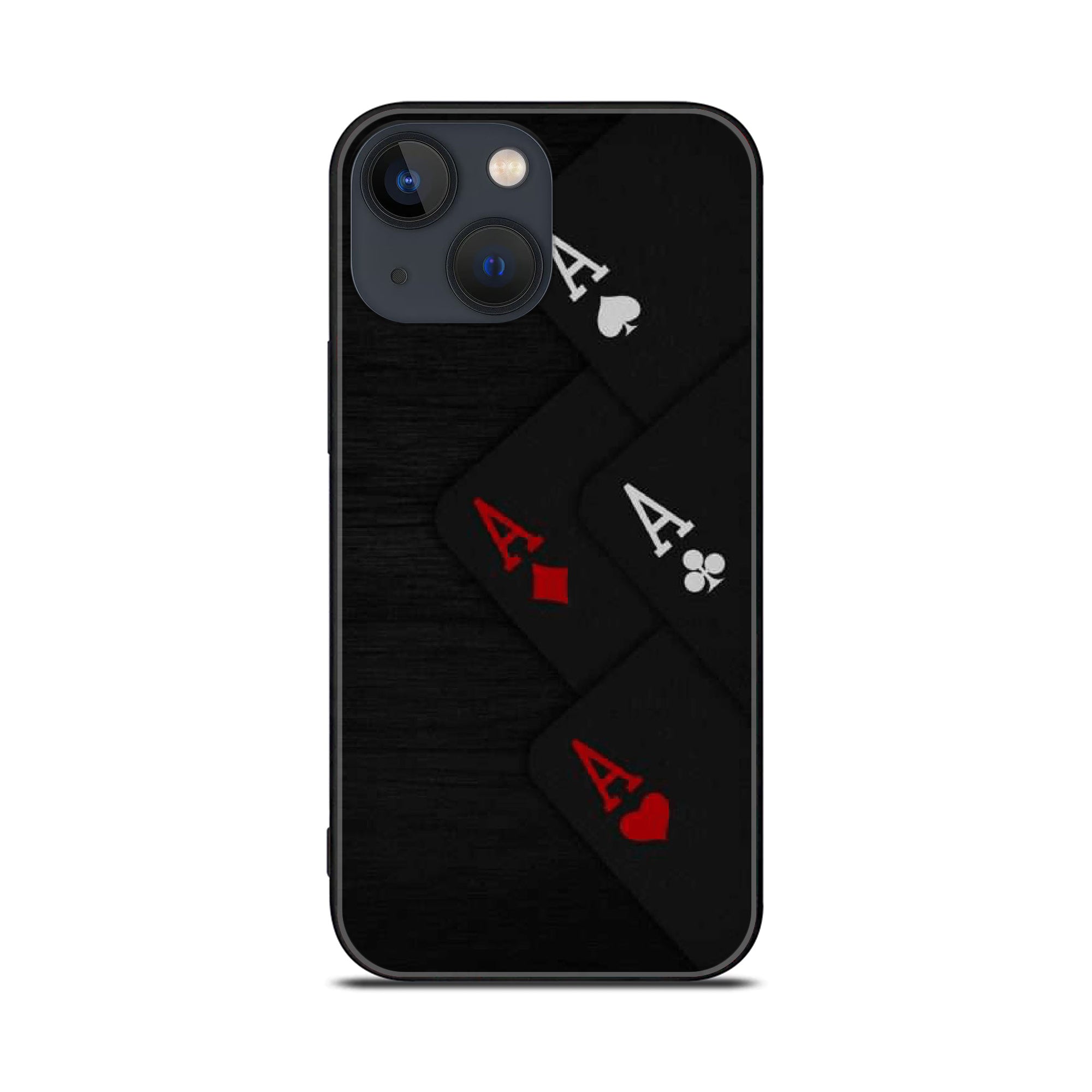 iPhone 13 - Black Art Series - Premium Printed Glass soft Bumper shock Proof Case