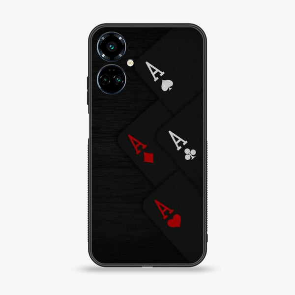 Tecno Camon 19 Pro Black Art series Design 5  Premium Printed Glass soft Bumper shock Proof Case  CS-19034