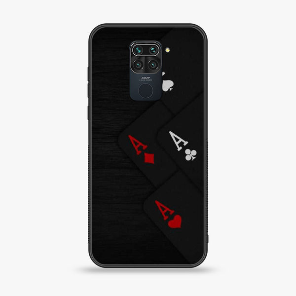 Xiaomi Redmi Note 9/Redmi 10x - Black Art Design 5 - Premium Printed Glass soft Bumper shock Proof Case CS-23405