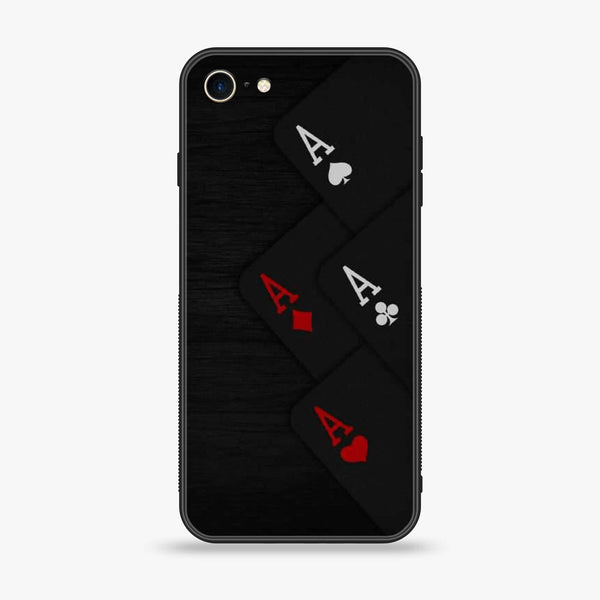 iPhone SE 2022 - Black Art  Series - Premium Printed Glass soft Bumper shock Proof Case