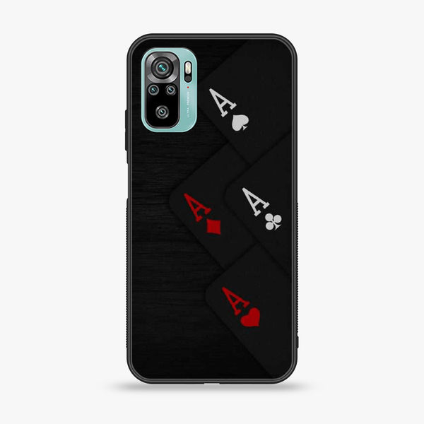 Xiaomi Redmi Note 10 - Black Art Design 5 - Premium Printed Glass soft Bumper shock Proof Case CS-36935