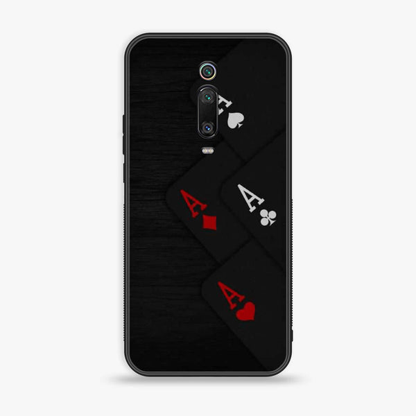 Xiaomi Mi 9T - Black Art Series - Premium Printed Glass soft Bumper shock Proof Case