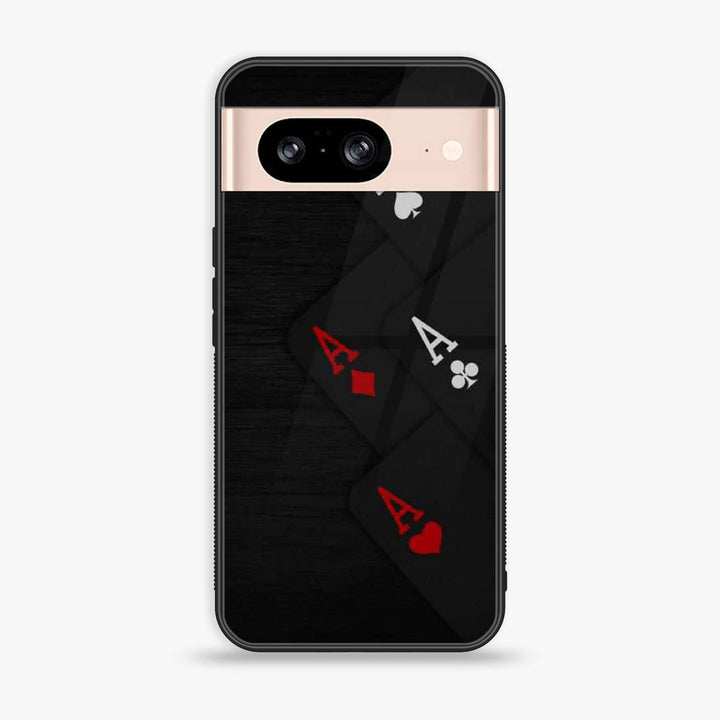 Google Pixel 8 - Black Art Design 5- Premium Metal Printed soft Bumper Shock Proof Case CS-47209