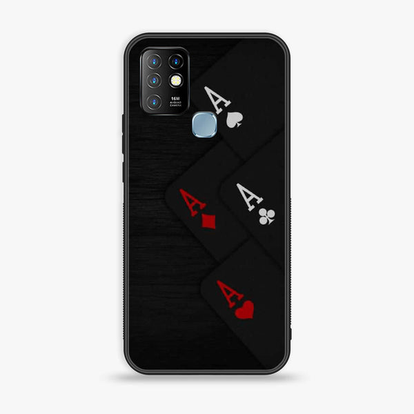 Infinix Hot 10  -Black Art Series Design 5 - Premium Metal Printed soft Bumper shock Proof Case  CS-19427