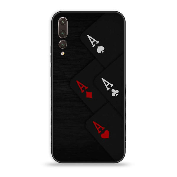 Huawei P20 Pro - Black Art Design 5- Premium Printed Glass soft Bumper shock Proof Case CS-11122