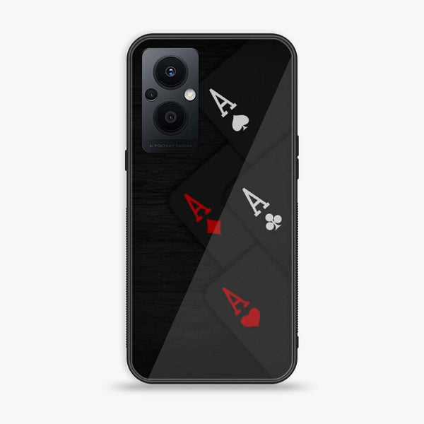 Oppo Reno 7z/OnePlus N20/ F21 Pro 5g - Black Art Design 5 - Premium Printed Glass soft Bumper shock Proof Case CS-22241