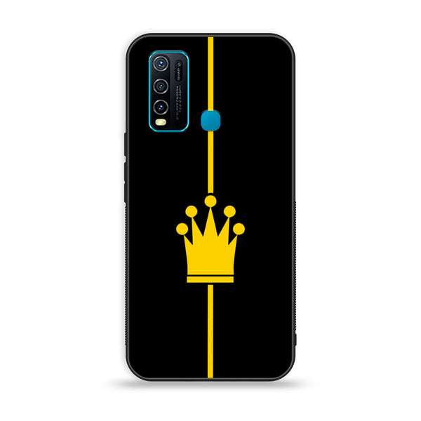 Vivo Y30 - King Series V 2.0 - Premium Printed Glass soft Bumper shock Proof Case