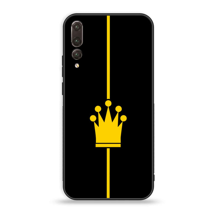 Huawei P20 Plus - King Series - Premium Printed Glass soft Bumper shock Proof Case