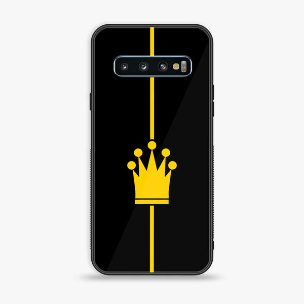Samsung Galaxy S10 - King Series V 2.0 - Premium Printed Glass soft Bumper shock Proof Case