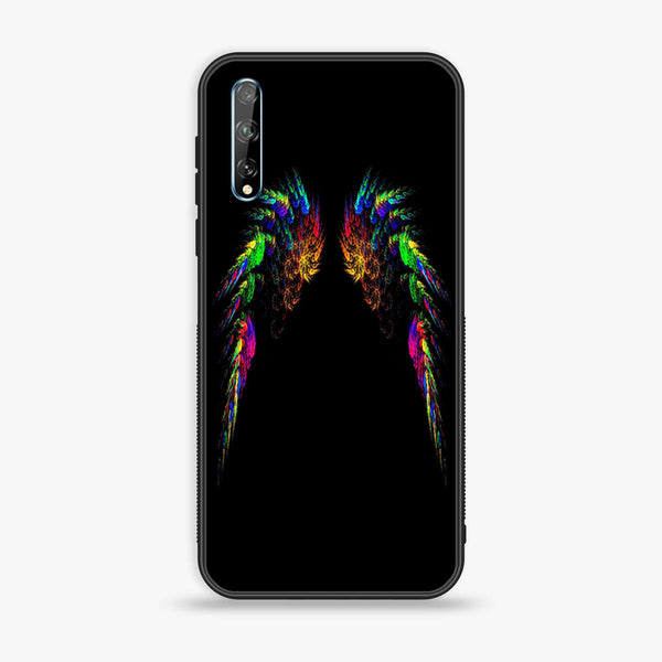 Huawei Y8p - Angel Wings Design 10 - Premium Printed Glass soft Bumper shock Proof Case CS-22887