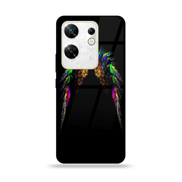 Infinix Zero 30 4G - Angel Wings Design 10  - Premium Printed Glass soft Bumper shock Proof Case CS-8080 CS-12875