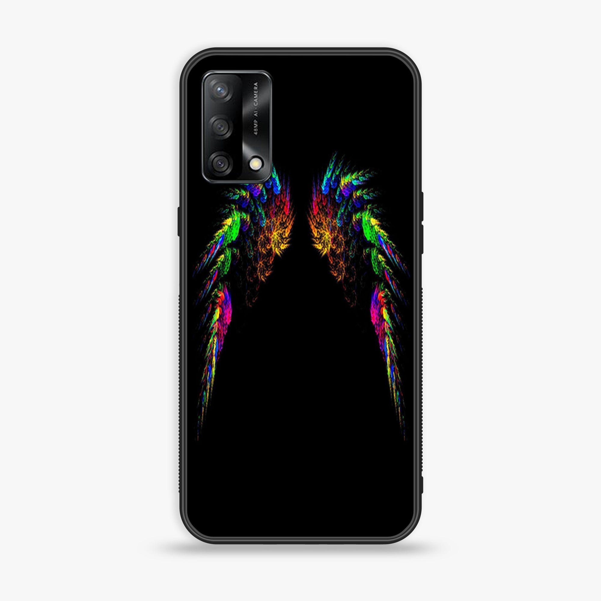 Oppo F19s- Angel Wings Series - Premium Metal Printed soft Bumper shock Proof Case