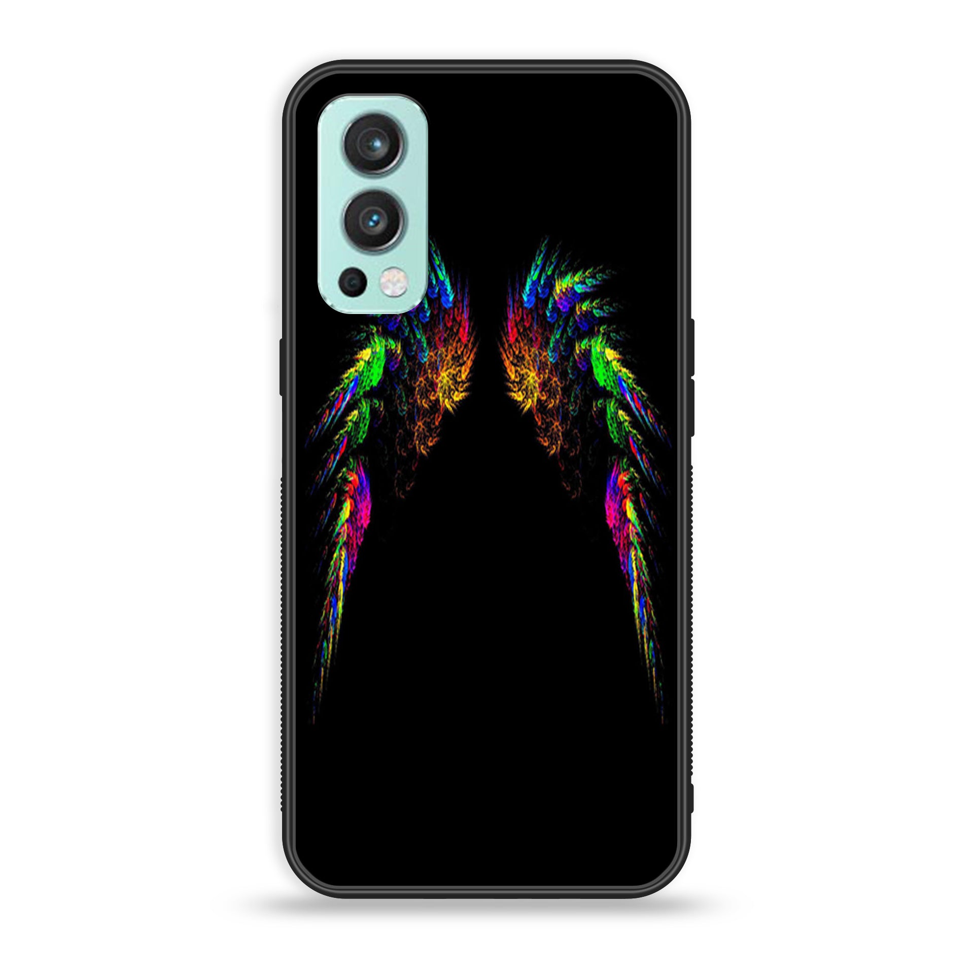 OnePlus Nord 2 5G - Angel Wings Series - Premium Printed Glass soft Bumper shock Proof Case