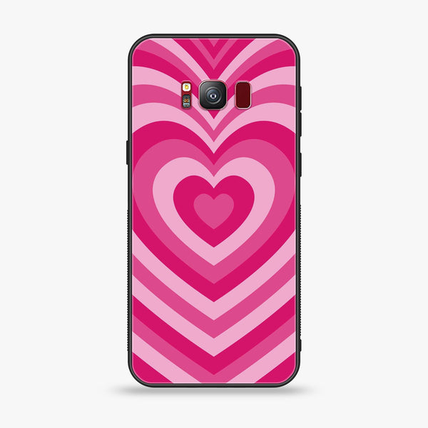 Samsung S8 Plus  Heart Beat Premium Printed Glass soft Bumper shock Proof Case