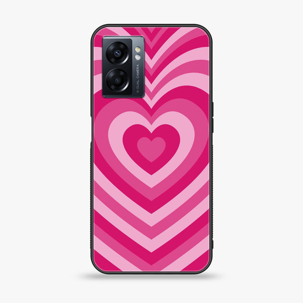 Oppo A77s - Heart Beat Series - Premium Printed Glass soft Bumper shock Proof Case