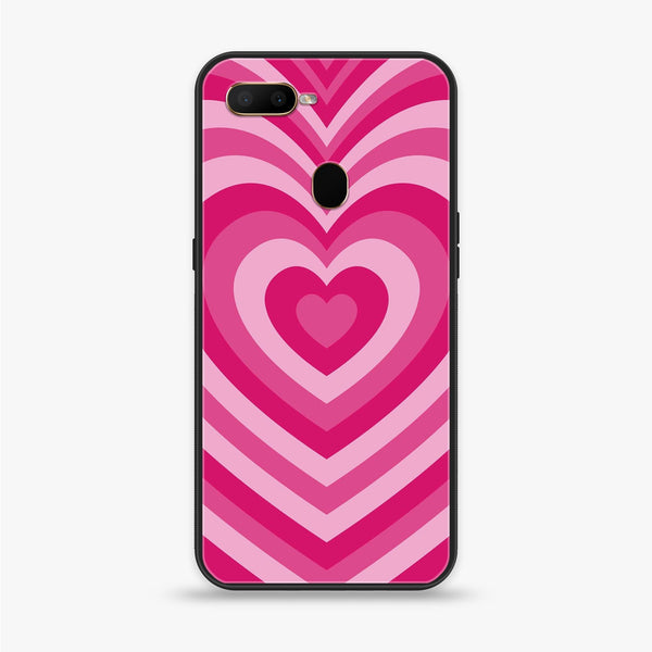Oppo F9 - Heart Beat Series - Premium Printed Glass soft Bumper shock Proof Case